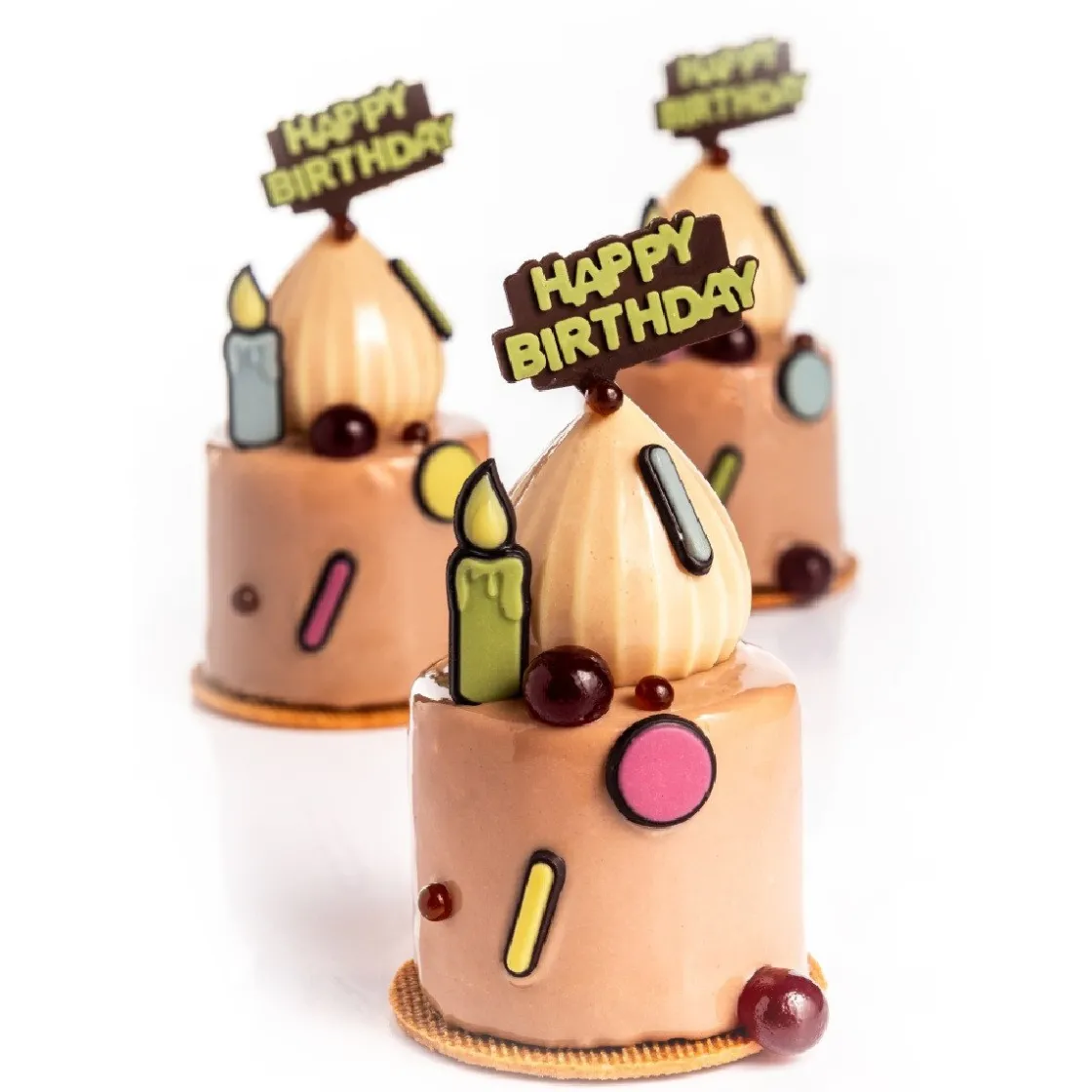 Dobla Chocoladedecoratie Happy Birthday (150 stuks)* Chocolade Decoraties|Chocolade Decoraties