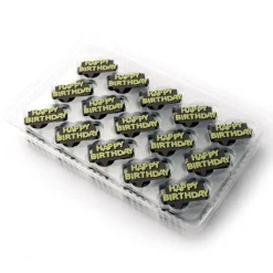 Dobla Chocoladedecoratie Happy Birthday (150 stuks)* Chocolade Decoraties|Chocolade Decoraties