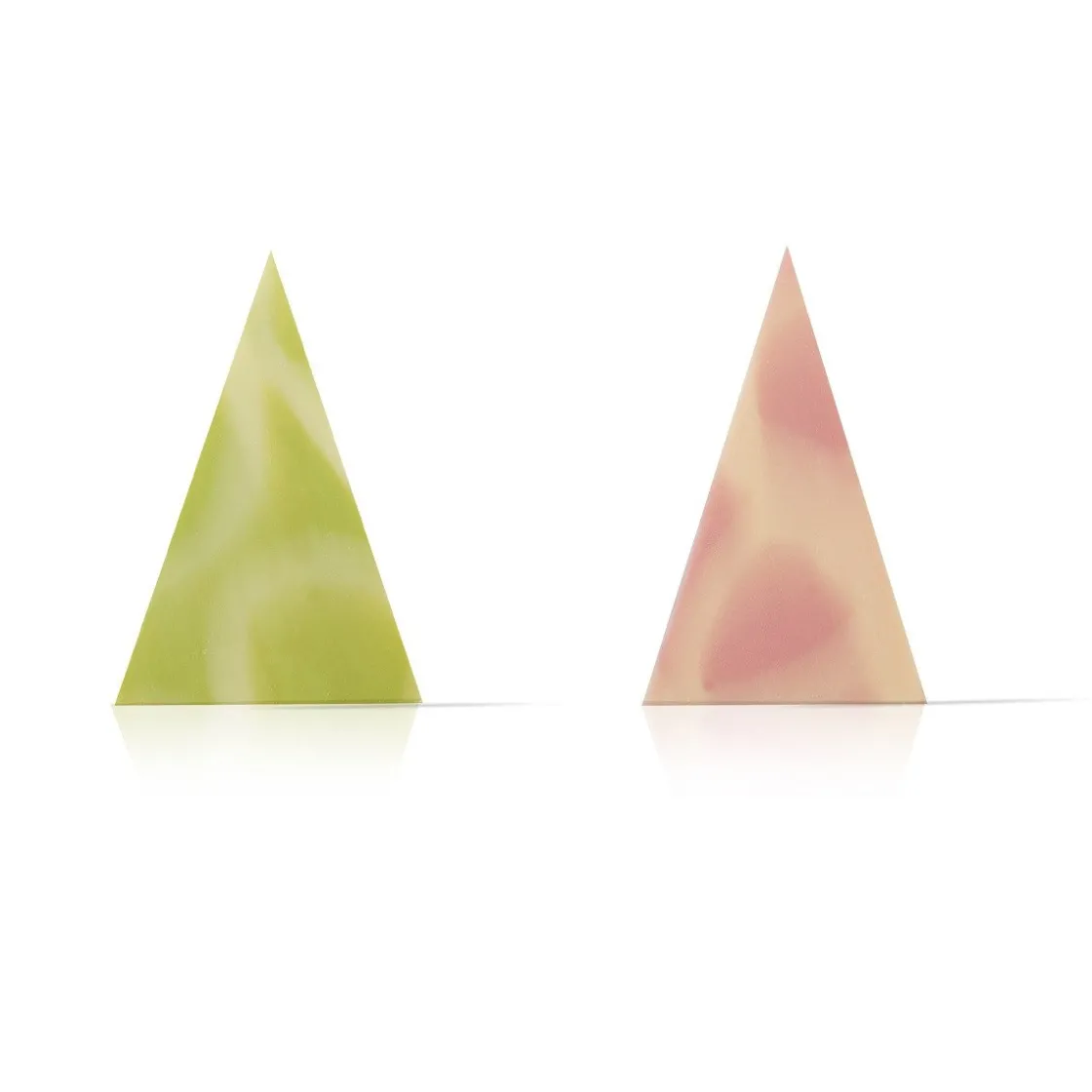 Dobla Chocoladedecoratie Diablo Triangel Groen/Roze (290s)* Figuur Decoraties|Chocolade Decoraties