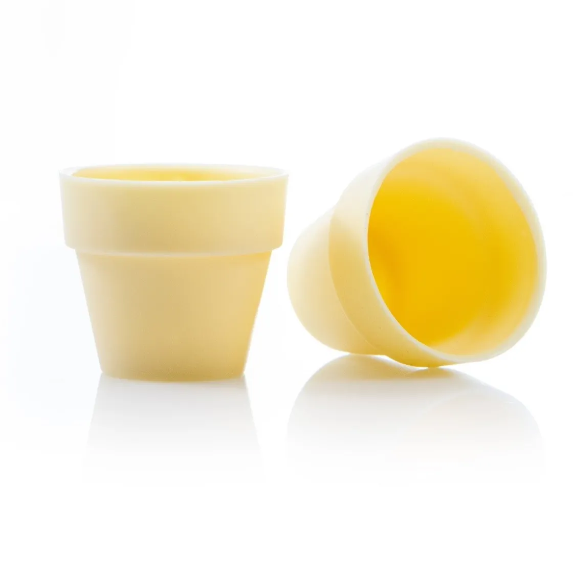 Dobla Chocoladedecoratie Bloempot Large Wit (28 stuks)* Chocolade Decoraties|Chocolade Decoraties