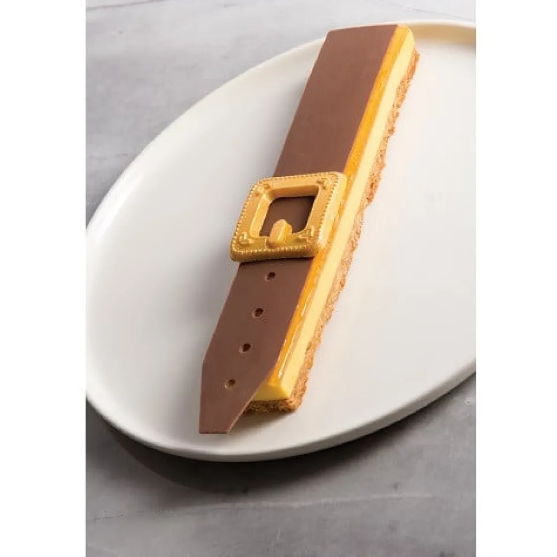 Dobla Chocoladedecoratie Kerstman Riem/Gesp Brons (132 st)* Figuur Decoraties|Chocolade Decoraties