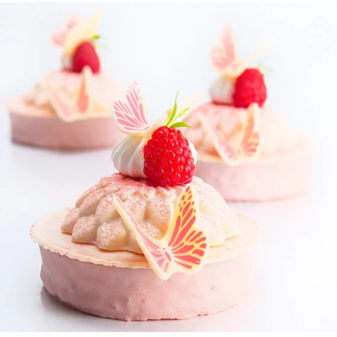 Dobla Chocoladedecoratie Vlinders Roze/Wit (120 stuks)* Chocolade Decoraties|Chocolade Decoraties