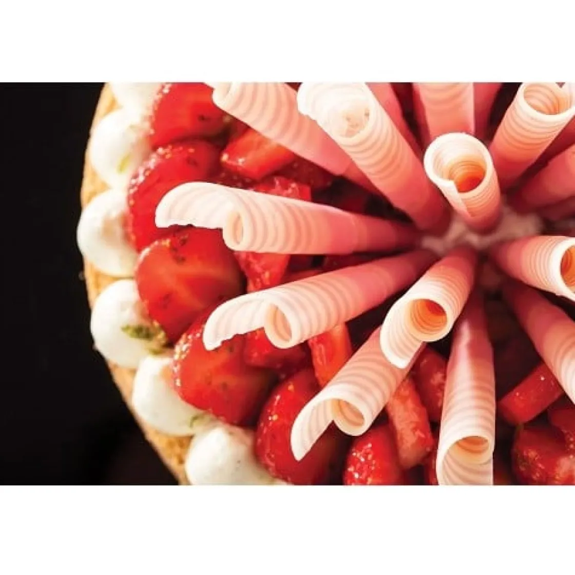 Dobla Chocoladedecoratie Turitella Roze/Wit (117 stuks)*** Chocopencils En Galettes|Chocolade Decoraties