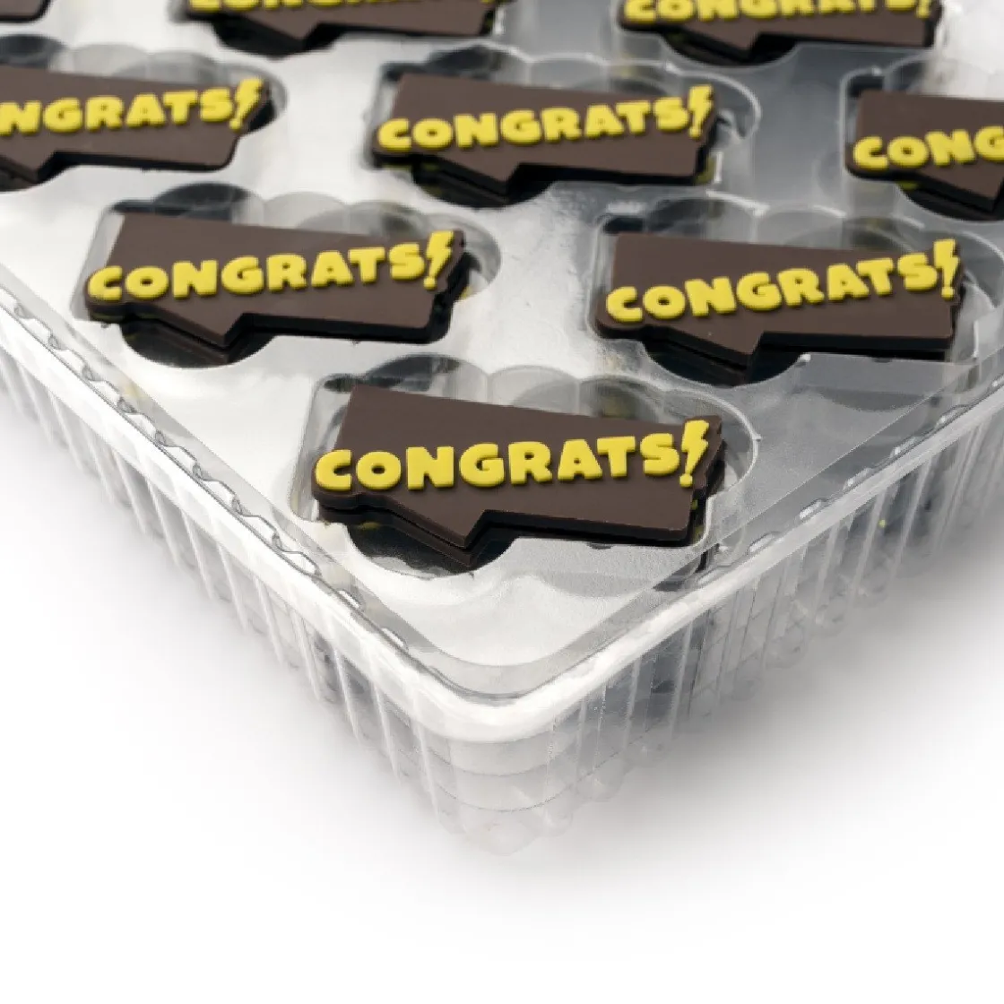 Dobla Chocoladedecoratie Congrats! (150 stuks)* Figuur Decoraties|Chocolade Decoraties