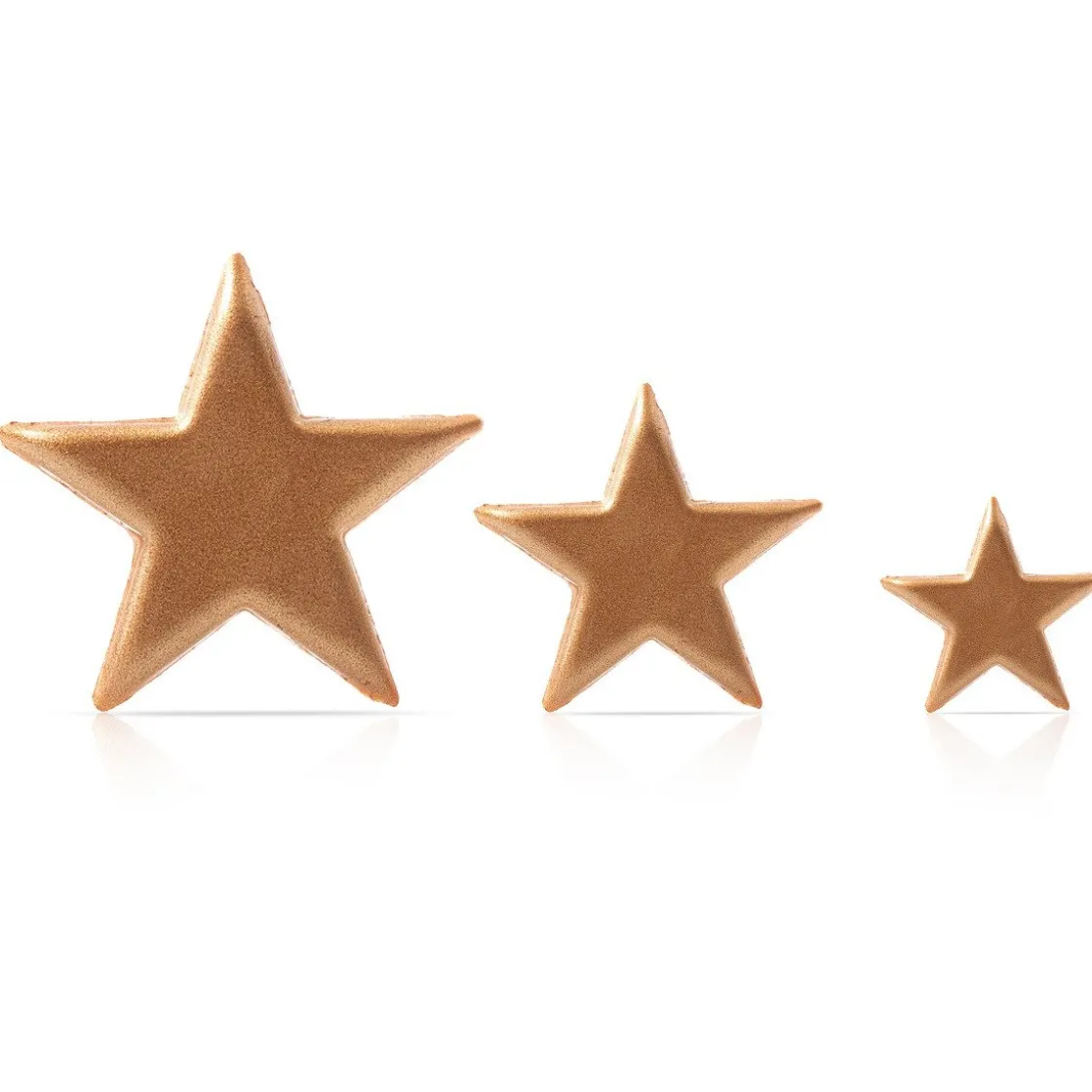 Dobla Chocoladedecoratie Sterren Brons Assortiment (132st)* Figuur Decoraties|Chocolade Decoraties