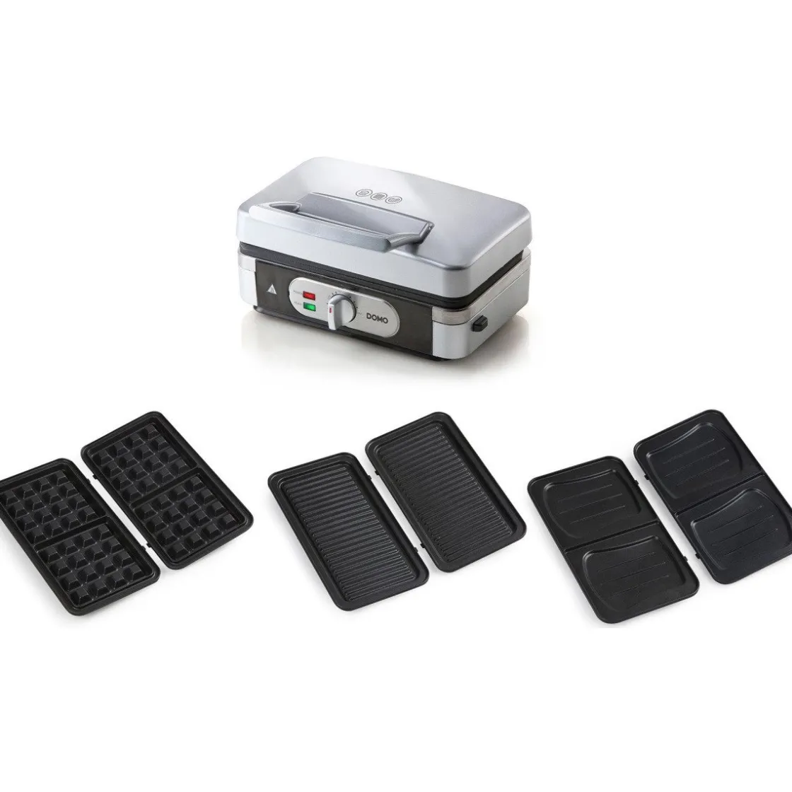 Domo Snackmaker 3-in-1 (Tosti-Grill-Wafel)* Bak- En Kookapparaten
