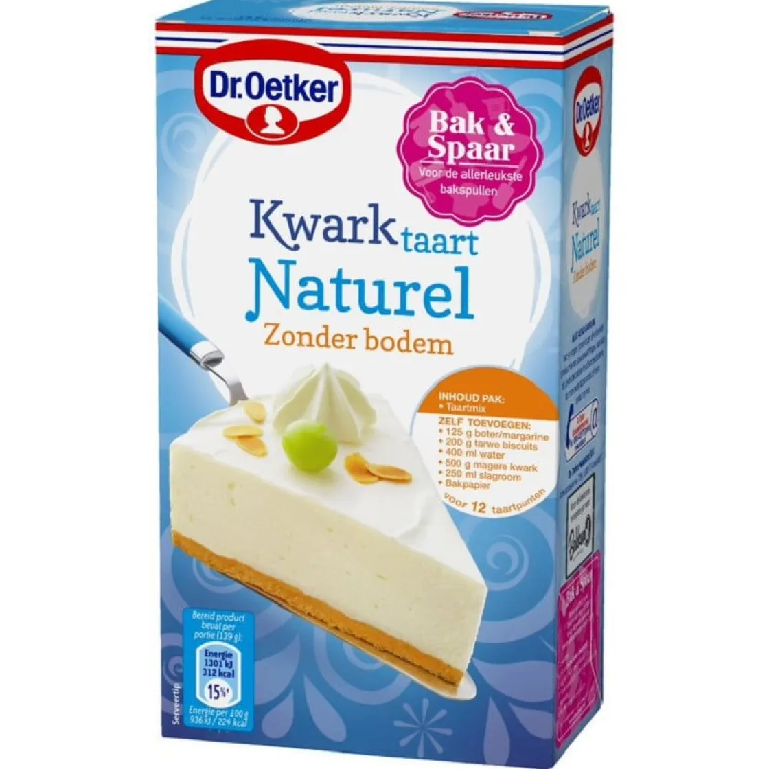 Dr. Oetker Kwarktaart Naturel (zonder bodem) Mix 195g* Banketmixen|Bekijk Alle Mixen