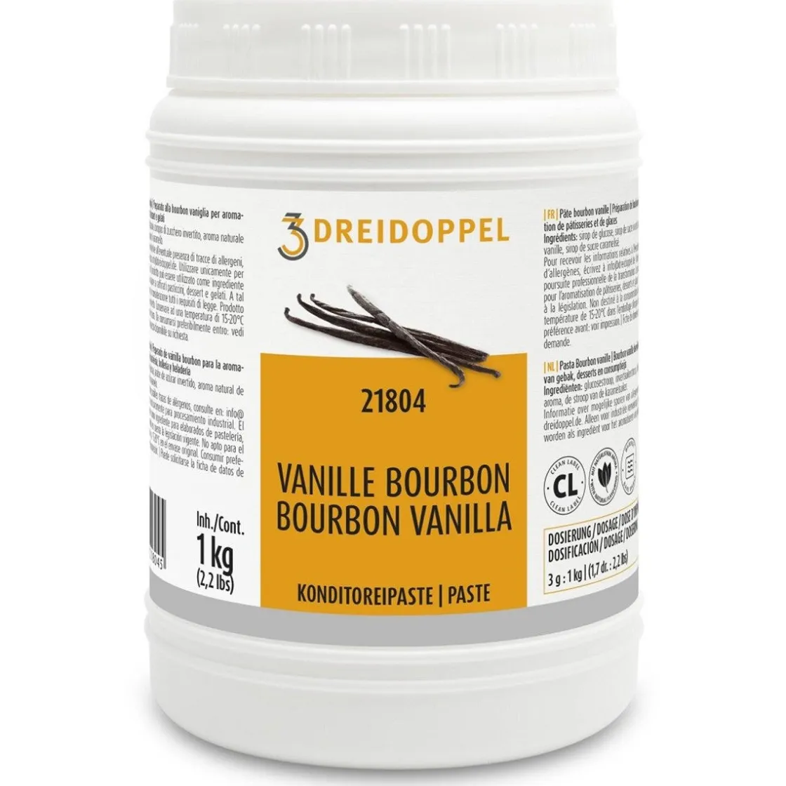 Dreidoppel Compound Vanille Bourbon 1kg* Smaakpasta|Smaakstoffen