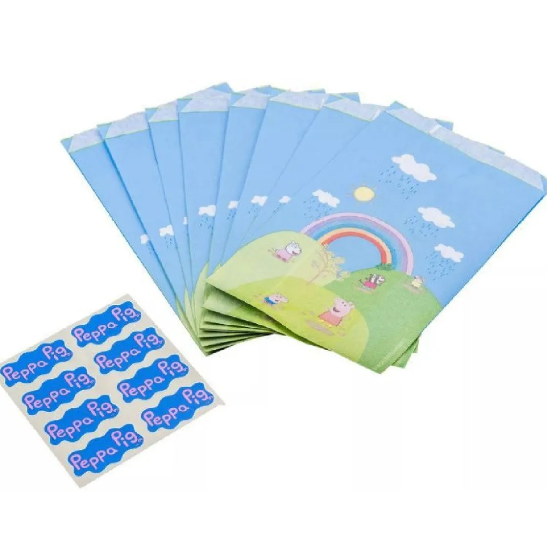Dr. Oetker Dr.Oetker Peppa Pig Papieren Cadeauzakjes en Stickers 8st.* Zakken
