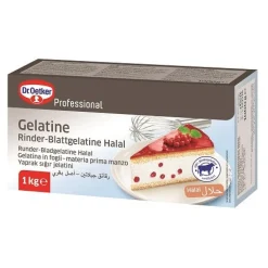 Dr Oetker Professional Dr.Oetker Prof. Runder Bladgelatine Halal 1kg* Hulpstoffen