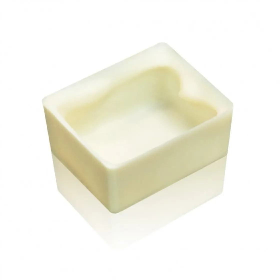 DV Foods DV Chocoladedecoratie Kuipje Rechthoek Wit 70st* Chocolade Cups|Chocolade Decoraties