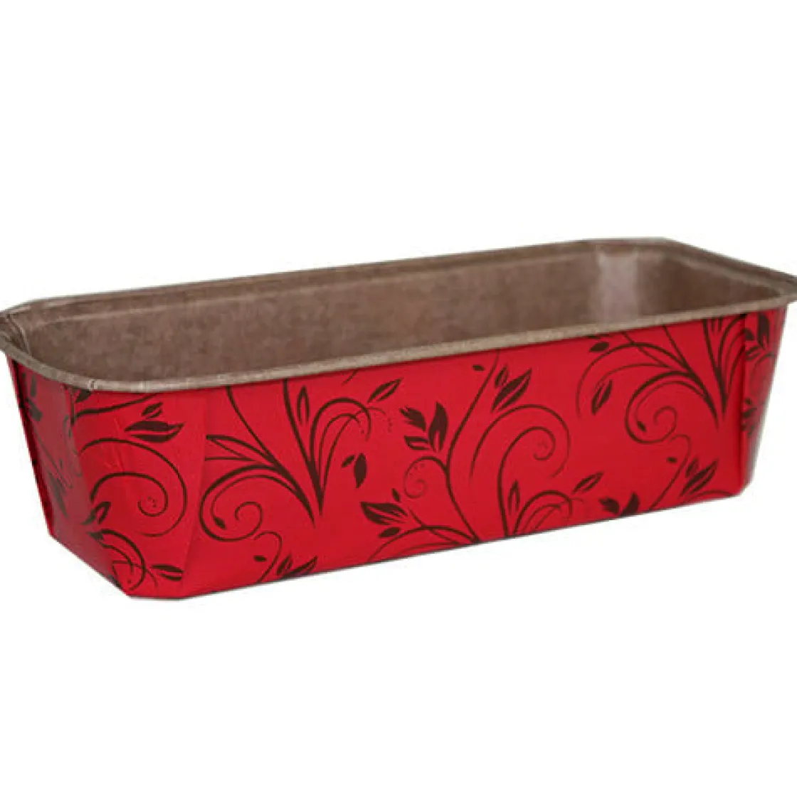 Overig Ecopack Bakvorm 20x7,3x6,2cm Rood (per stuk)*** Bakvormen Papier
