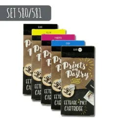 Prints on Pastry Eetbare Inkt Cartridge complete set XL (PGI580/CLI581)* Eetbare Inkt Cartridges