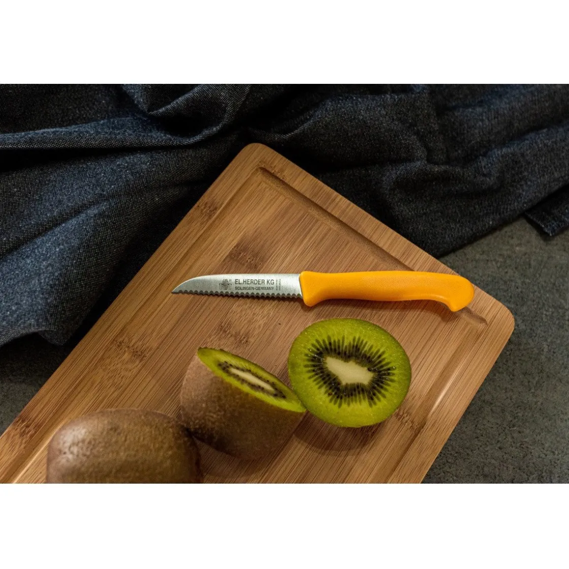 Overig El Herder Gekarteld Schilmes RVS Geel 8cm* Messen En Zagen