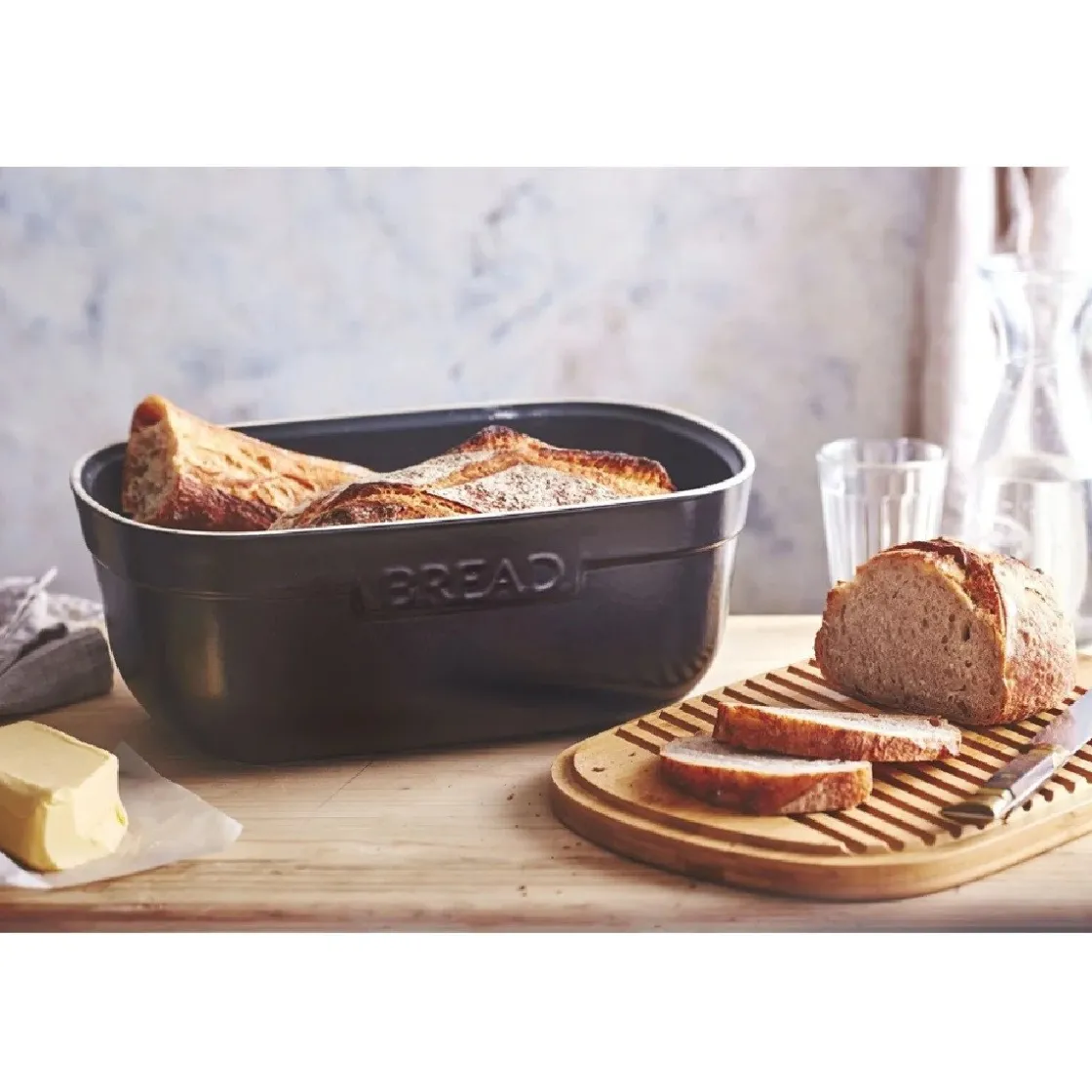 Emile Henry Broodtrommel Truffle 35,5x24,5x15,8cm* Voorraadpotten En Bewaardozen|Snij Toebehoren