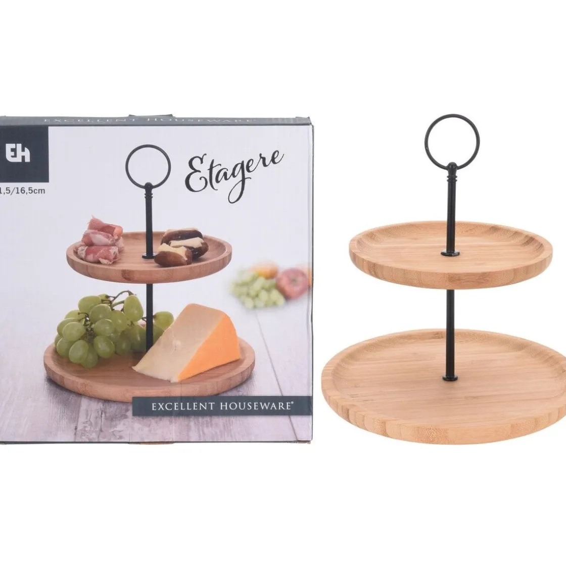 Overig Etagere Bamboe 2-Laags* Complete Standaarden