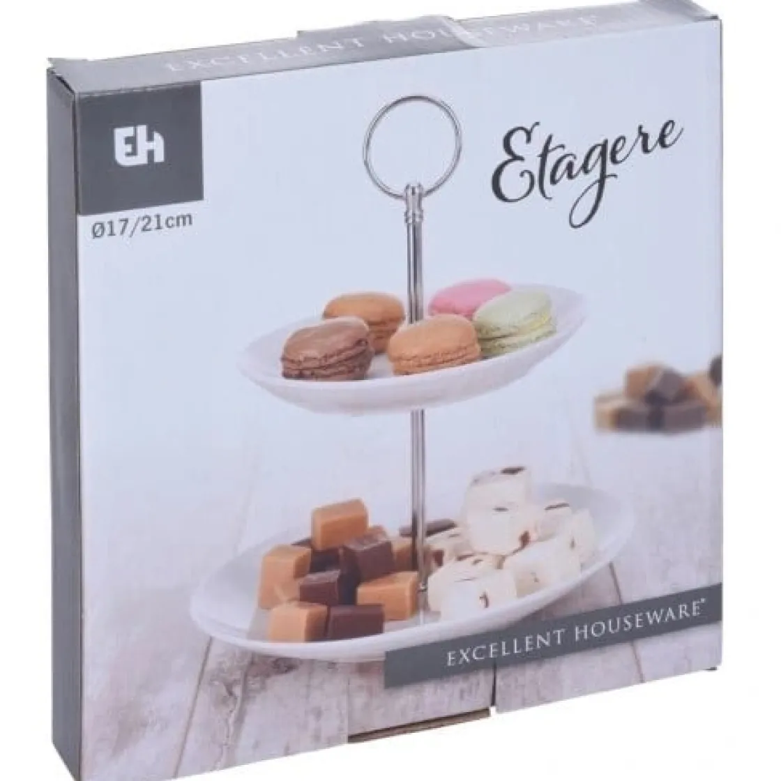 Overig Etagere 2-Laags Porselein* Complete Standaarden