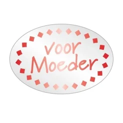 Etiket 'Voor Moeder' 500 stuks*** Chocolade Verpakkingen|Bonbon Doosjes