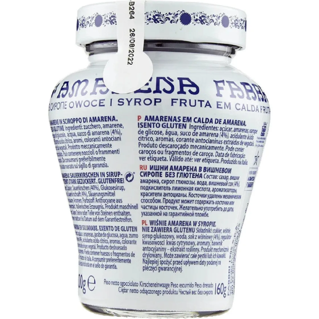 Fabbri Amarena Kersen op Siroop 400g* Fruit En Vanille|Fruitvullingen