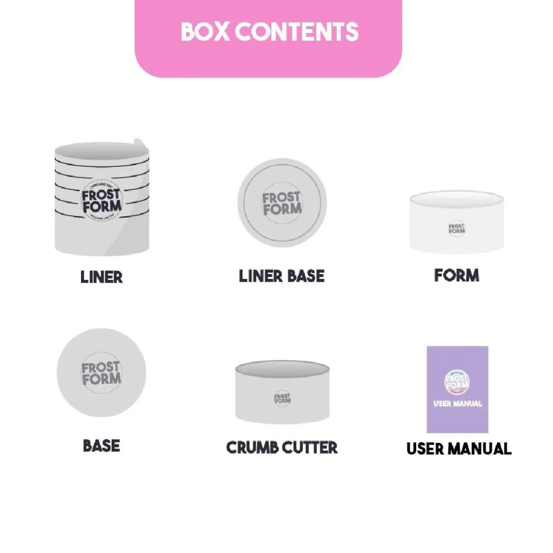 Frost Form Taart Coating Kit Rond 25cm* Smoothers