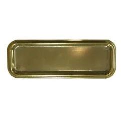 Overig Gebaksschoteltje kunststof Rechthoek (Eclair) Goud 170x65mm* Taartkartons En Randen