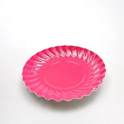 Overig Gebaksschoteltje Rond Ribbel Fuchsia Ø8,8cm 100st.* Taartkartons En Randen