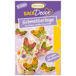 Günthart Chocoladedecoratie Vlinders 12st.* Chocolade Decoraties|Chocolade Decoraties