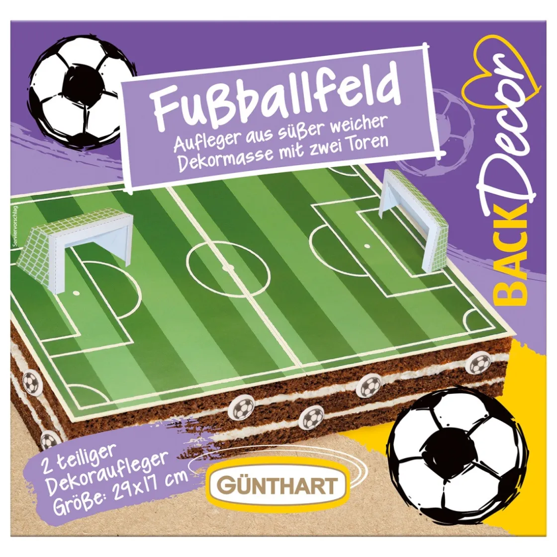 Günthart Fondant Taartbedekking Voetbalveld 29x17cm* Rolfondant
