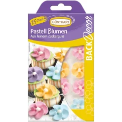 Günthart Suikerdecoratie Bloemen Pastel 15st.* Bloem Decoraties
