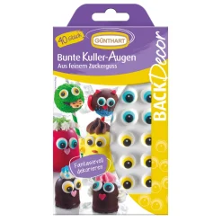 Günthart Suikerfiguren Oogjes Blauw/Geel 40st. (Ø14mm)* Figuur Decoraties