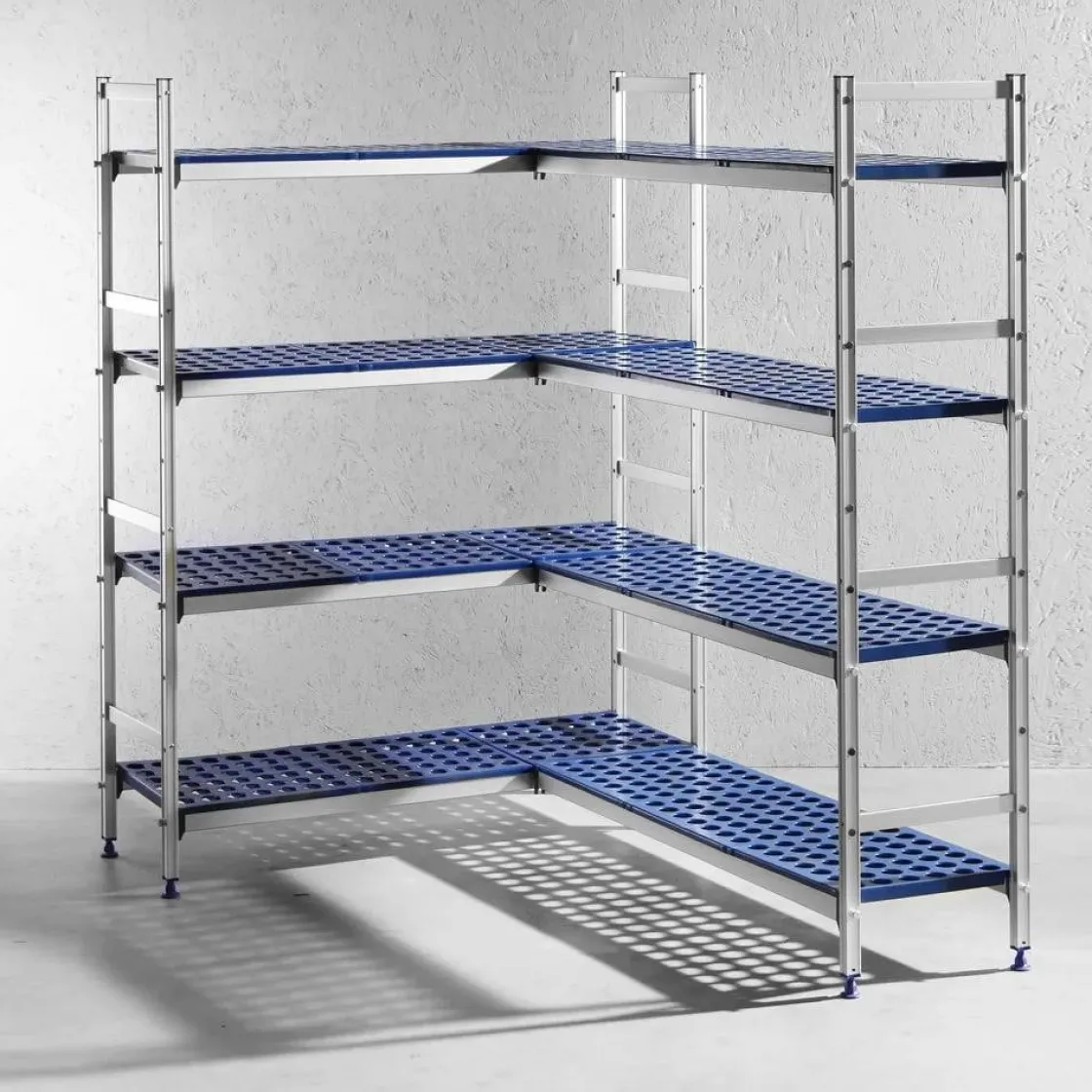 Hendi Aluminium opbergrek 1280x405x(h)1685mm* Horeca Opslag- En Serveersystemen