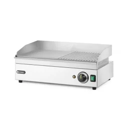 Hendi Bakplaat half geribbeld 220V/2400W* Bak- En Kookapparaten