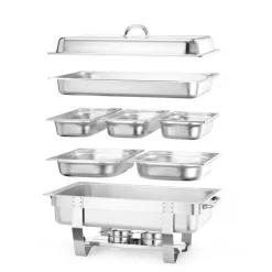 Hendi Chafing Dish Set + 2x GN 1/2 & 3x GN 1/3* Bak- En Kookapparaten