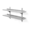 Hendi Dubbel verstelbare wandplank + 2 stalen beugels 120cm* Horeca Opslag- En Serveersystemen