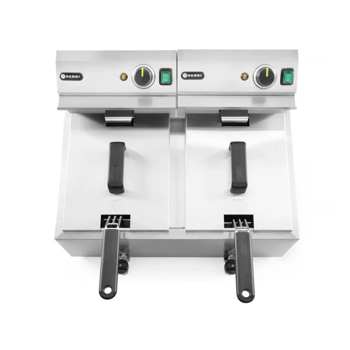 Hendi Friteuse met aftapkraan - 2 x 8L* Bak- En Kookapparaten