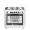 Hendi Gasfornuis - 5 pits met elektrische oven* Bak- En Kookapparaten