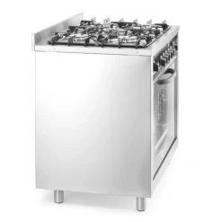 Hendi Gasfornuis - 5 pits met elektrische oven* Bak- En Kookapparaten