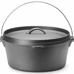 Hendi Gietijzeren Pan met Deksel Ø31cm (7,2L)* Pannen En Schalen