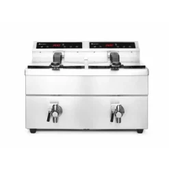 Hendi Inductie friteuse met aftapkraan - 2 x 8L* Bak- En Kookapparaten