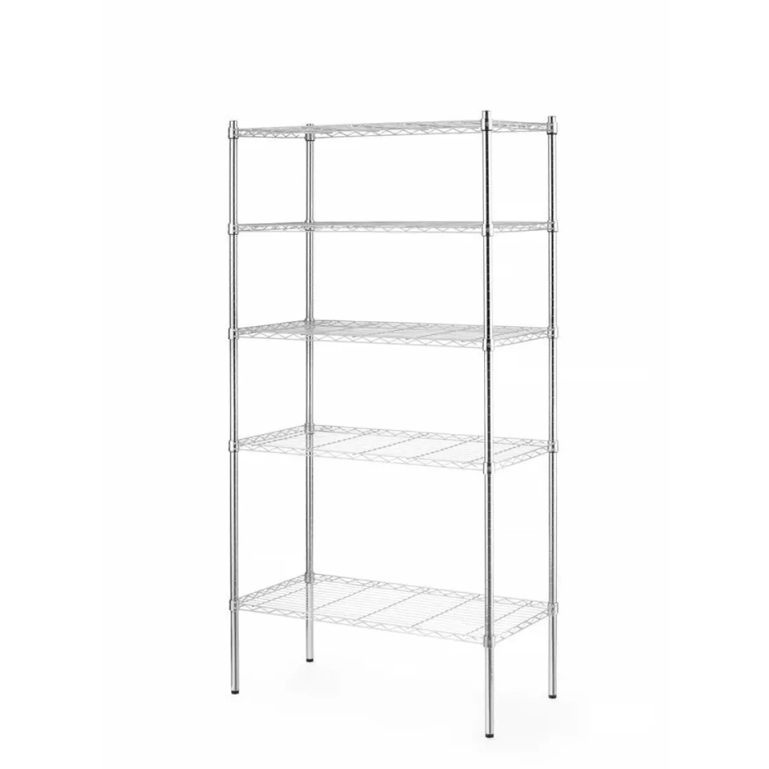 Hendi Opbergrek met 5 schappen Chroom* Horeca Opslag- En Serveersystemen