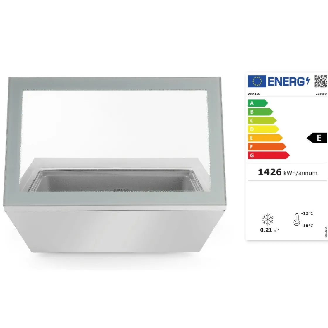 Hendi Opzet Vriesvitrine 77 Liter* Ijsmachines|Toonbankdisplays