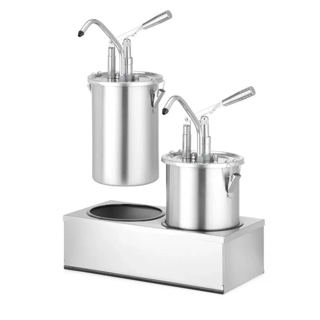 Hendi Sauspomp roestvast staal set 2 stuks 2x 4,5L* Pannen En Schalen