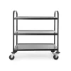 Hendi Serveerwagen mat zwart 3 plateaus* Horeca Opslag- En Serveersystemen