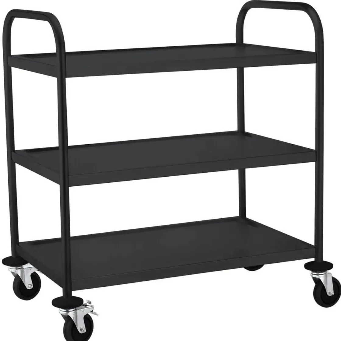 Hendi Serveerwagen mat zwart 3 plateaus* Horeca Opslag- En Serveersystemen