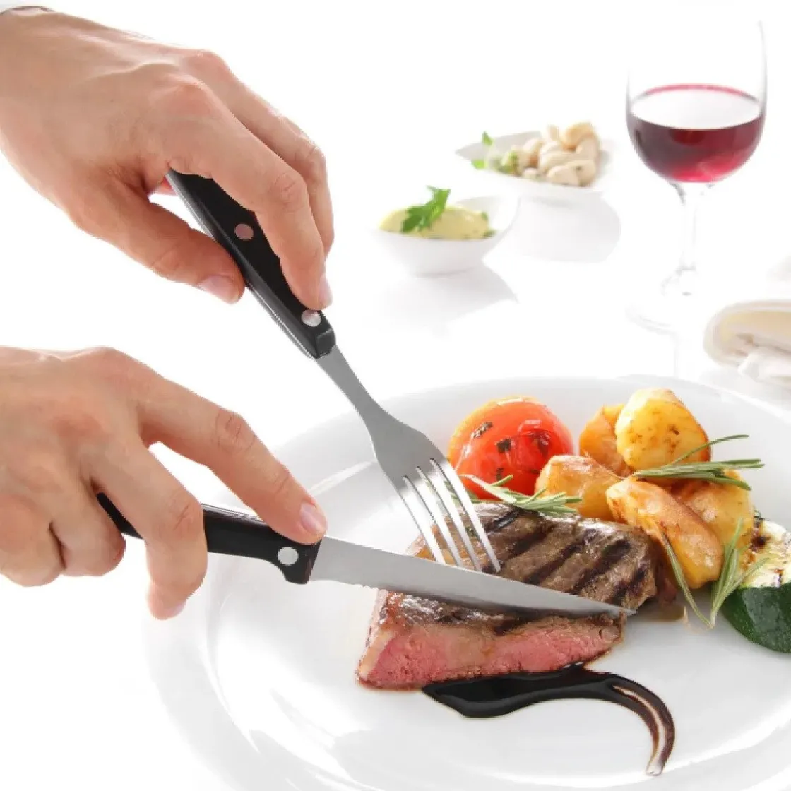 Hendi Steakmes Set/6* Messen En Zagen