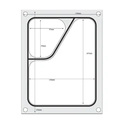 Hendi Traysealer matrix Tweedelige colt container 227x178 mm* Sealen