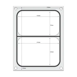 Hendi Traysealer matrix Twee-delige container 227x178 mm* Sealen