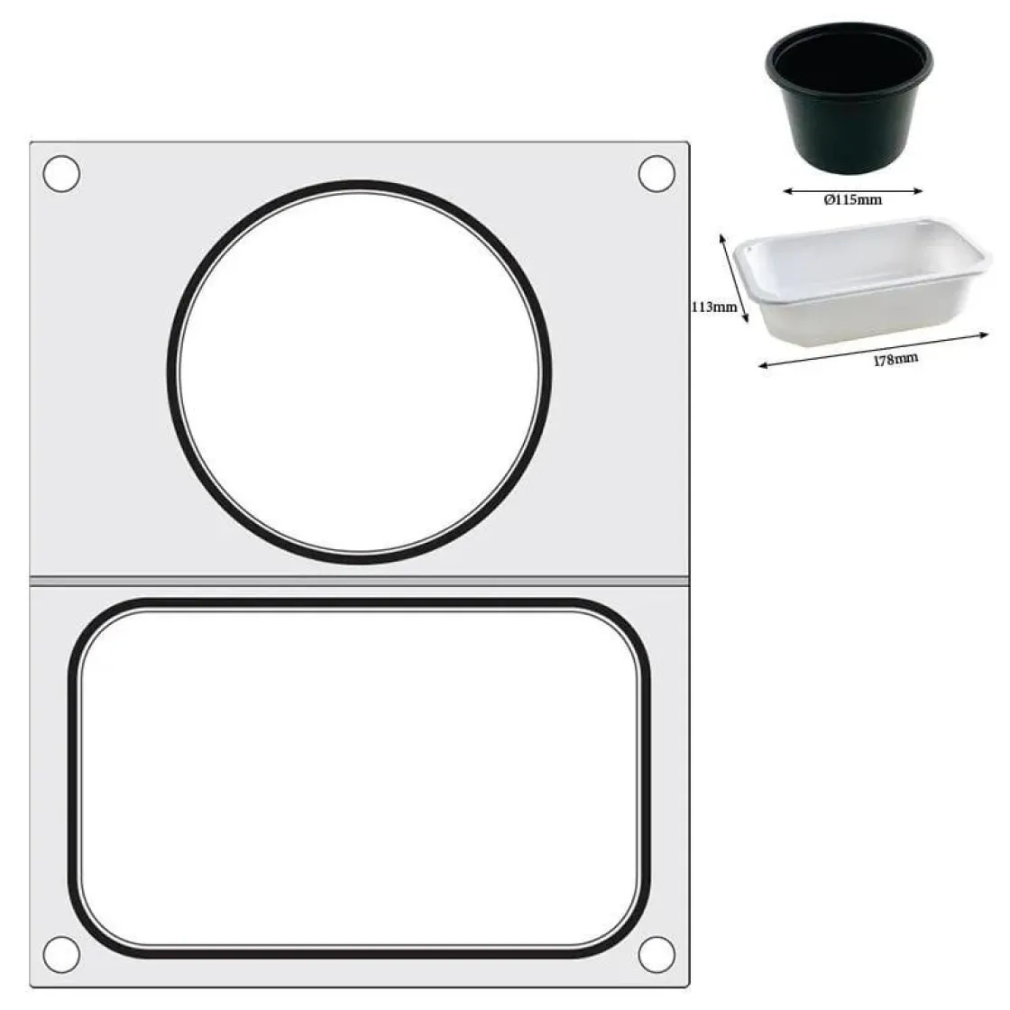Hendi Traysealer matrix 1x ø115 mm)* Sealen