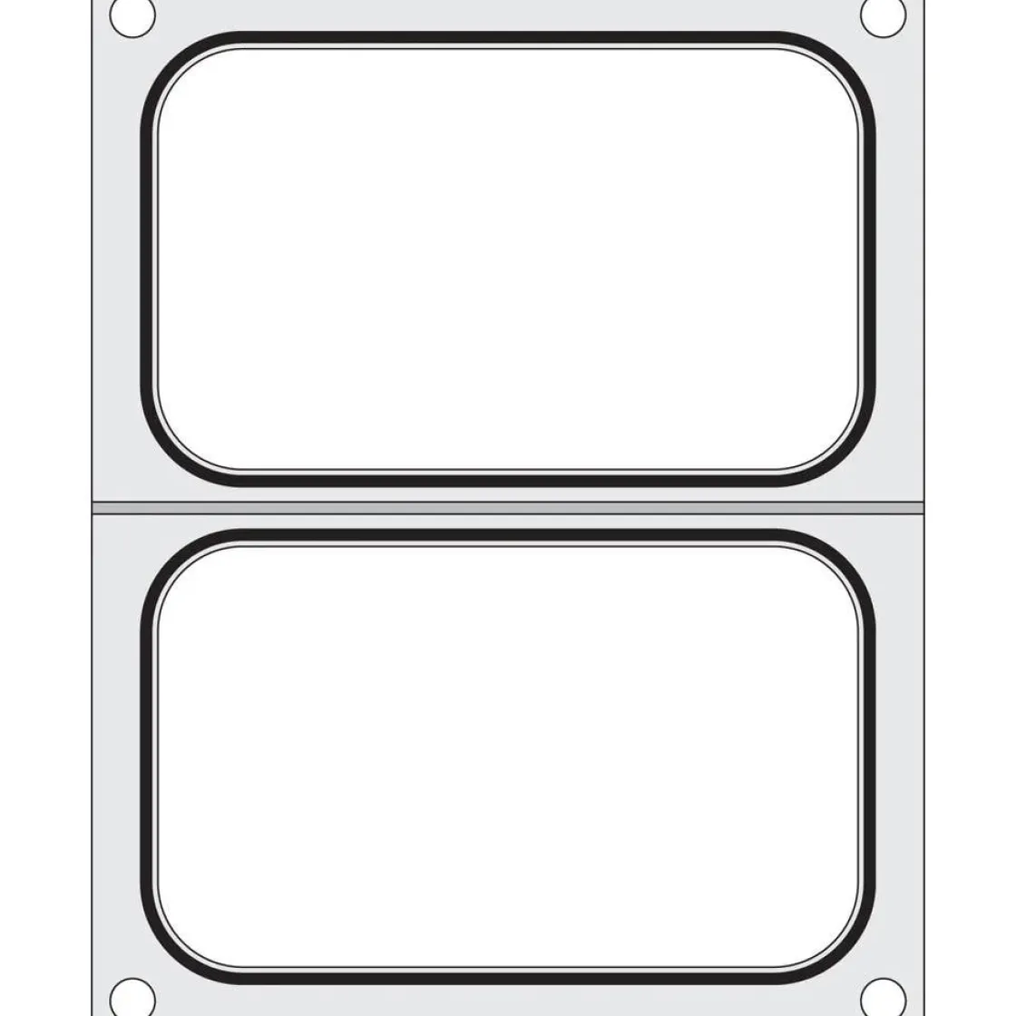 Hendi Traysealer matrix 2x container 178x113 mm* Sealen