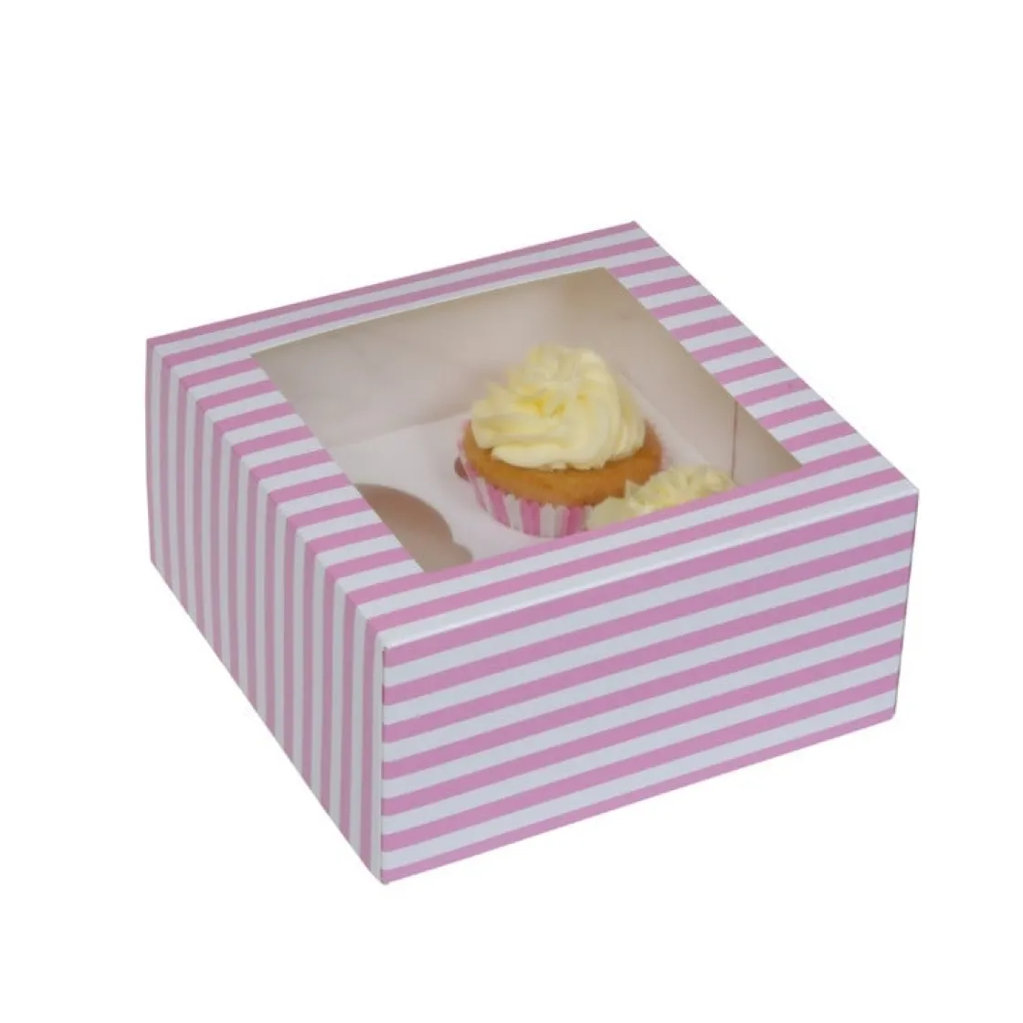 House of Marie HoM Cupcake Doosje 4 Circus (incl. tray met venster) 2st.* Cupcake Doosjes